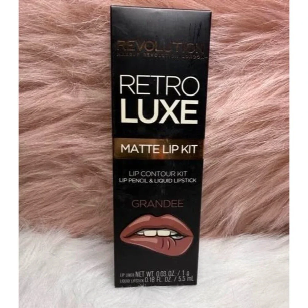 3pk Revolution Retro Luxe Matte Lip Kit  Grandee • Matte Liquid Lipstick Liner